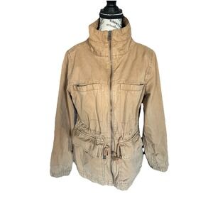 Women Old Navy Military Field Jacket M Camel Tan Outdoors Durable‎ Chore Coat